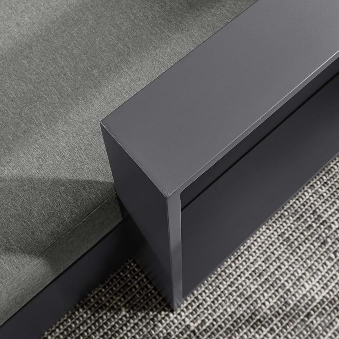 Modway Tahoe Powder-Coated Aluminum Outdoor Chaise Lounge in Gray Charcoal with Weather-Resistant Cushions - Photo 9