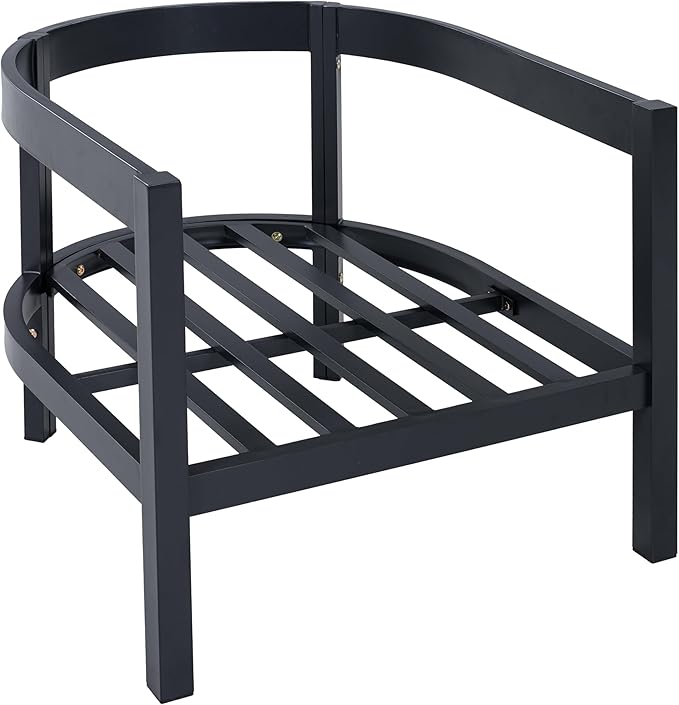 Merax 27.6" Outdoor Curved Patio Accent Chair with All-Weather Coushions, Aluminum Frame Single Lounge for Chair Porch - Photo 6