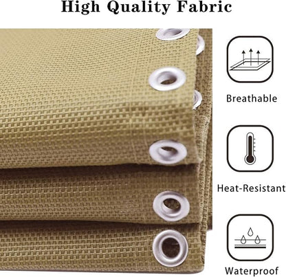 Ostlttyn Zero Gravity Chair Replacement Fabric Kits Set of 2, 17" Repair Cloth with Replacement Bungee Cord for Anti Gravity Sling Outdoor Folding Lounge Lawn Chairs, Tan