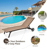 Tangkula Outdoor Chaise Lounge Chair, Patio Lounge Recliner with 6-Position Adjustable Backrest - Photo 8
