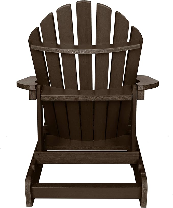 highwood Hamilton Made in the USA Folding and Reclining Adirondack Chair, Adult Size, Weathered Acorn