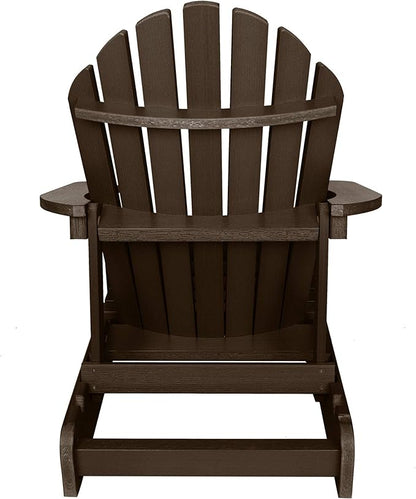 highwood Hamilton Made in the USA Folding and Reclining Adirondack Chair, Adult Size, Weathered Acorn
