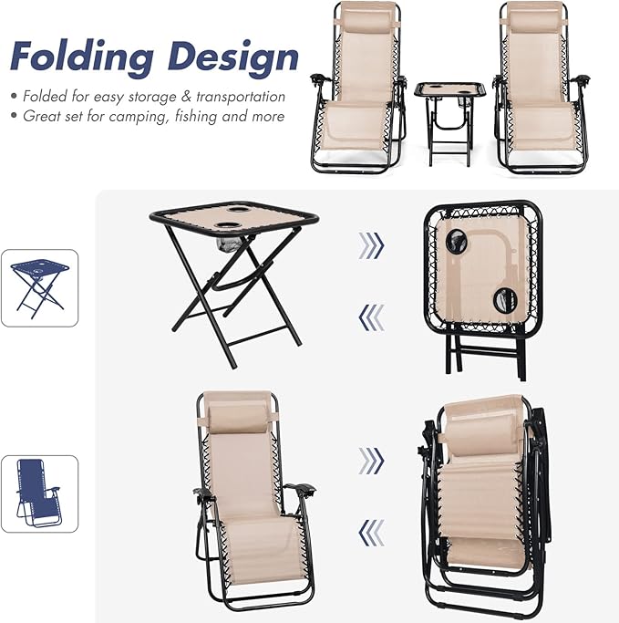 S AFSTAR Zero Gravity Chairs Set of 2 - Photo 6