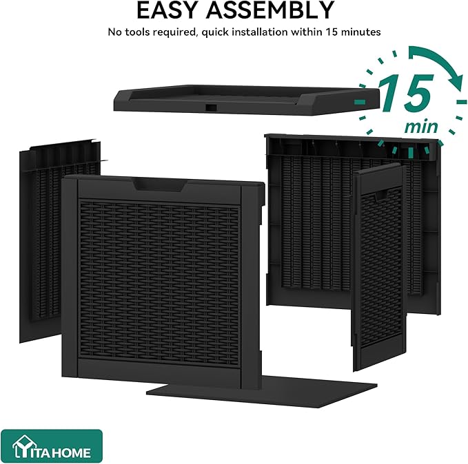 YITAHOME 32 Gallon Outdoor Storage Box, Water Resistant Resin Deck Box - Photo 4