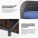 Belord Outdoor Wicker Furniture 5 Pieces Patio Furniture Set Patio Wicker Chairs with Ottomans Conversation Set for - Photo 8