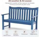 Stoog Outdoor Bench & Chairs Set, All-Weather Patio Furniture Set, Include 2 Patio Chairs and 1 Patio Bench, for Porch - Photo 2