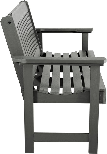 Highwood AD-BENW2-CGE Lehigh Garden Bench, 4 Feet, Coastal Teak