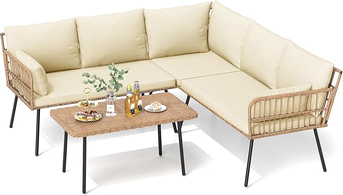 DWVO Patio Furniture Set, 4 Pieces Outdoor Patio Conversation Set - Photo 7