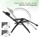 Amopatio Oversized Padded Zero Gravity Chair, XL 29In Reclining Camping Lounge Chair w/Removable Cushion&Headrest - Photo 6
