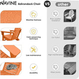 Adirondack Chair Set of 6, HDPE Folding Adirondack Chair with Multifunctional Cup Holder - Photo 5