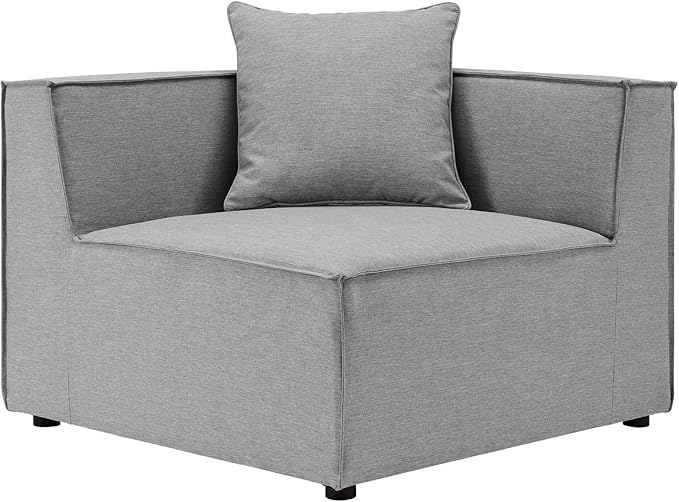 Modway EEI-4385-GRY Saybrook Patio Upholstered 6-Piece Sectional Sofa in Gray - Photo 4