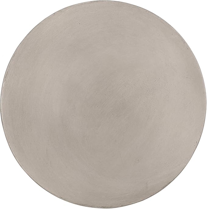 Outdoor Side Table Round Concrete End Table Faux Stone Side Tables Travertine Small Coffee Tables for Indoor Outdoor, Garden Stool Plant Stand for Porch, Backyard Patio, 15.75" Cylindrical