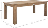 SAFAVIEH Couture Outdoor Patio Furniture Collection – Santa Cruz Coffee Table, Natural Eucalyptus Wood Slatted Top - Photo 3