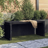 Patio Bench Extendable Black 83.7"x15.9"x17.7" Solid Wood Pine - Photo 1