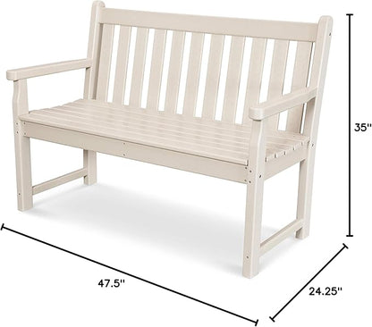 POLYWOOD TGB48SA Traditional Garden 48" Bench, Sand