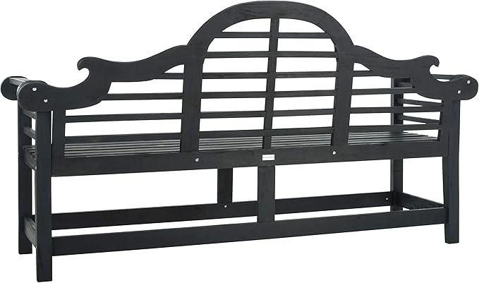 Safavieh PAT6705K Outdoor Collection Khara Dark Slate Grey Bench
