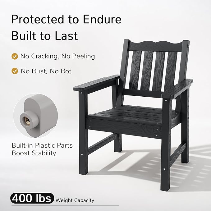 Stoog Weatherproof Outdoor Bench & Outdoor Chairs Set, Patio Furniture Set, Include 2 Garden Chairs and 1 Garden Bench - Photo 5