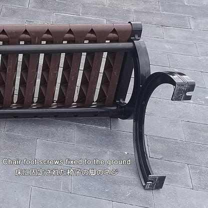 Metal Garden Bench，Outdoor Garden Patio Bench，Outdoor Park Chair with Backrest + Armrest ，Cast Iron Feet Lasting Sturdy，for Yard Work Entryway(120cm/47in)