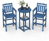 Ciokea 3-Pcs Bistro Table and Chairs - Photo 1