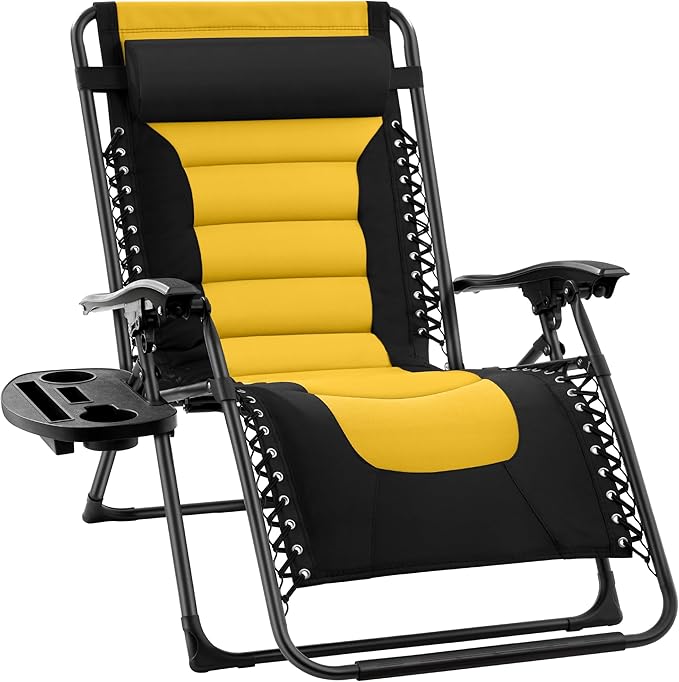 Best Choice Products Oversized Padded Zero Gravity Chair, Folding Outdoor Patio Recliner - Photo 1