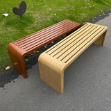 Patio Garden Bench, All-Weather Outdoor Bench, 2-3 Person Seat Backless Front Porch Bench - Photo 2