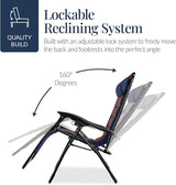 Best Choice Products Oversized Padded Zero Gravity Chair, Folding Outdoor Patio Recliner - Photo 8