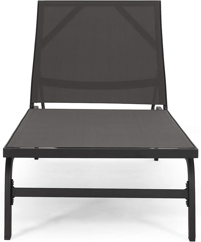 Outdoor Chaise Lounge (Set of 2) (Dark Grey)