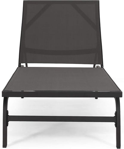 Outdoor Chaise Lounge (Set of 2) (Dark Grey)