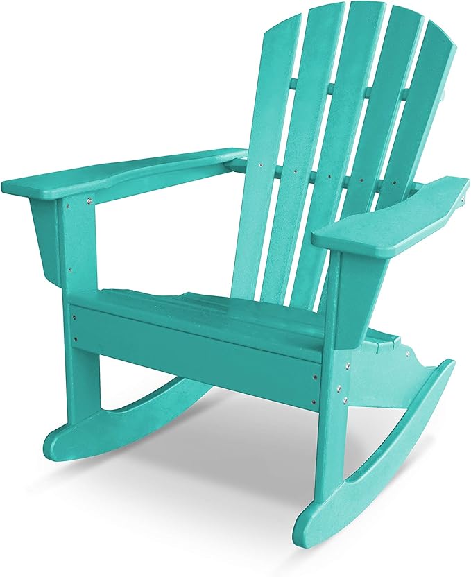 POLYWOOD® Palm Coast Adirondack Rocking Chair, Aruba