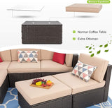 Vongrasig 6 Piece Patio Furniture Set, Small Outdoor Sectional Sofa Couch - Photo 4
