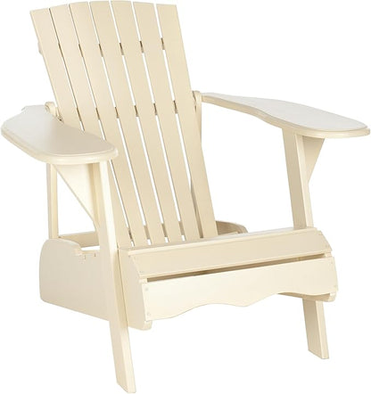 Safavieh Outdoor Living Collection Mopani Adirondack Arm Chair, Off-White
