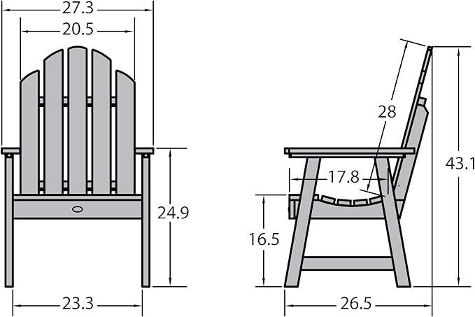 Highwood Classic Westport Patio and Garden Chair, White