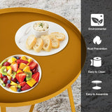 Babion Outdoor Side Tables, Round Weather Resistant Steel Patio Side Table - Photo 5