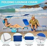 #WEJOY 4 in 1 Tanning Chair with Face Hole & Canopy & Side Table - Photo 7