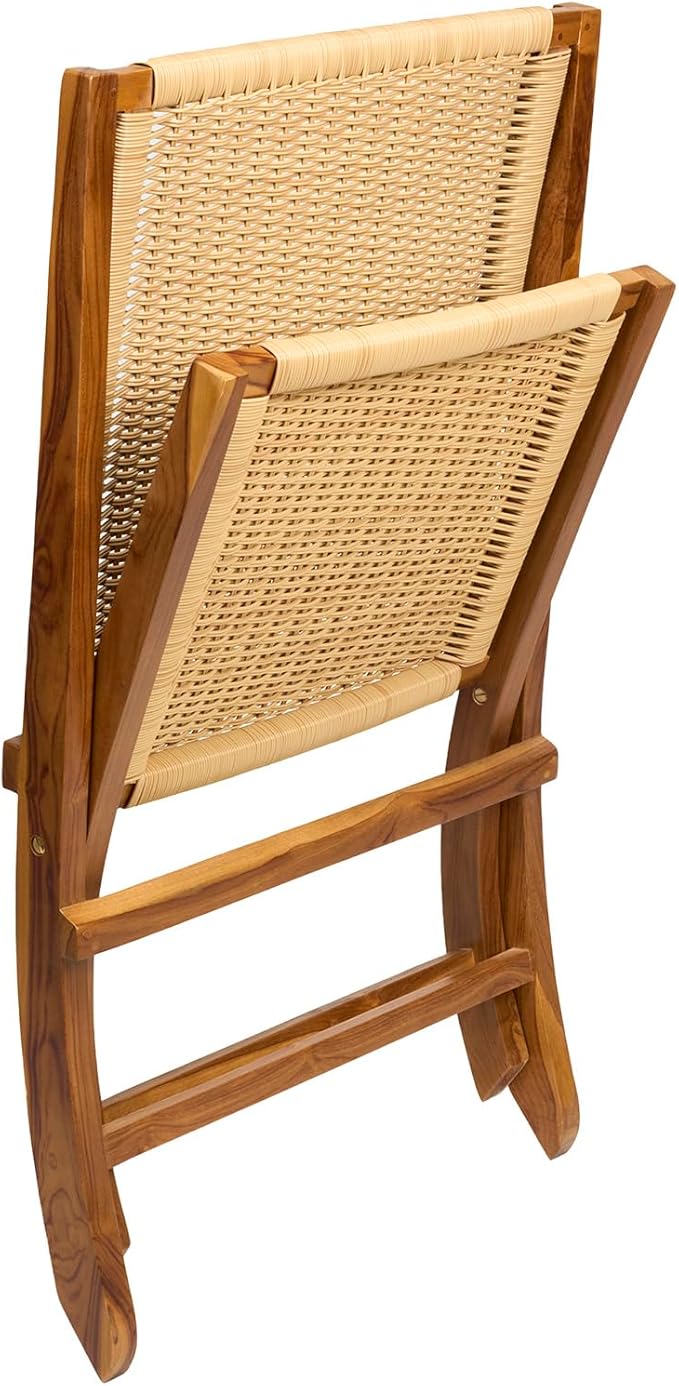 TeakCraft Teak Rattan Lounge Chair – Foldable - Photo 4