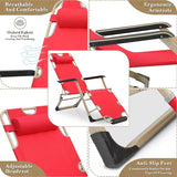 Athena Collection Zero Gravity Outdoor Lounge Chair Set of 2 - Photo 4