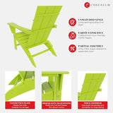 Costaelm Folding Adirondack Chairs, Outdoor Patio Adjustable Lawn Chairs - Photo 6