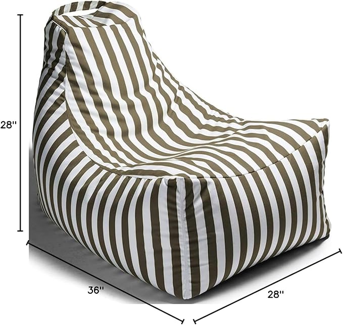 Jaxx Juniper Chaise Lounge, Taupe Striped