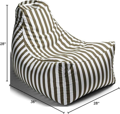 Jaxx Juniper Chaise Lounge, Taupe Striped