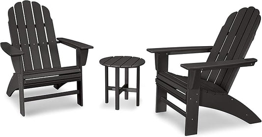 POLYWOOD Vineyard 3-Piece Curveback Adirondack Chair Set