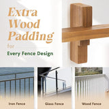 Idzo FSC Acacia Wood Folding Balcony Bar Table for Railings, Adjustable Height & Width - Photo 5