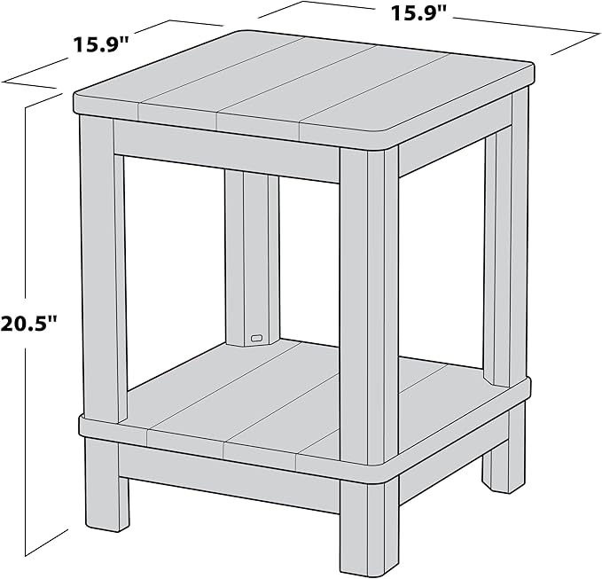 Keter Deluxe Adirondack Side Table - Black