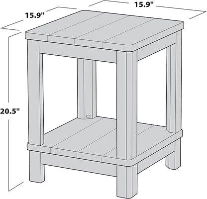 Keter Deluxe Adirondack Side Table - Black