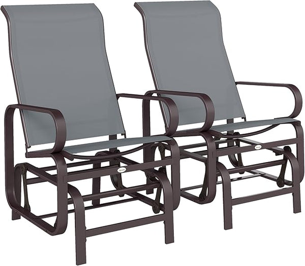Outsunny Outdoor Glider Chair Set of 2 - Photo 1