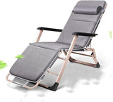 Chair Reclining Lounge Chair Patio Chairs, w/Removable Cushion & Headrest, Reclining Camping Chair w/Upgraded Lock - Photo 1
