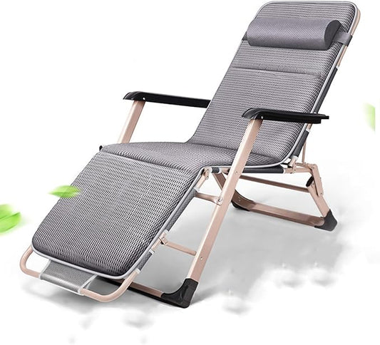 Chair Reclining Lounge Chair Patio Chairs,Recliner Lounge Chair, Anti Gravity Chair for Indoor and Outdoor, Reclining Camping Chair for Lawn and Patio w/Cushion and Footrest