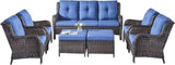 Rilyson Wicker Patio Furniture Set - 7 Piece Rattan Outdoor Sectional Conversation Sets with 1 Sofa - Photo 3