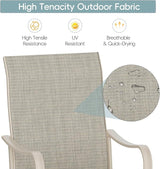 Patio Swivel Chairs Set of 2, Outdoor Dining Chairs with High Back - Photo 6