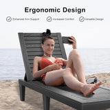 Outdoor Chaise Lounge Chair – Adjustable Waterproof Lawn Chair for Relaxation - Photo 5