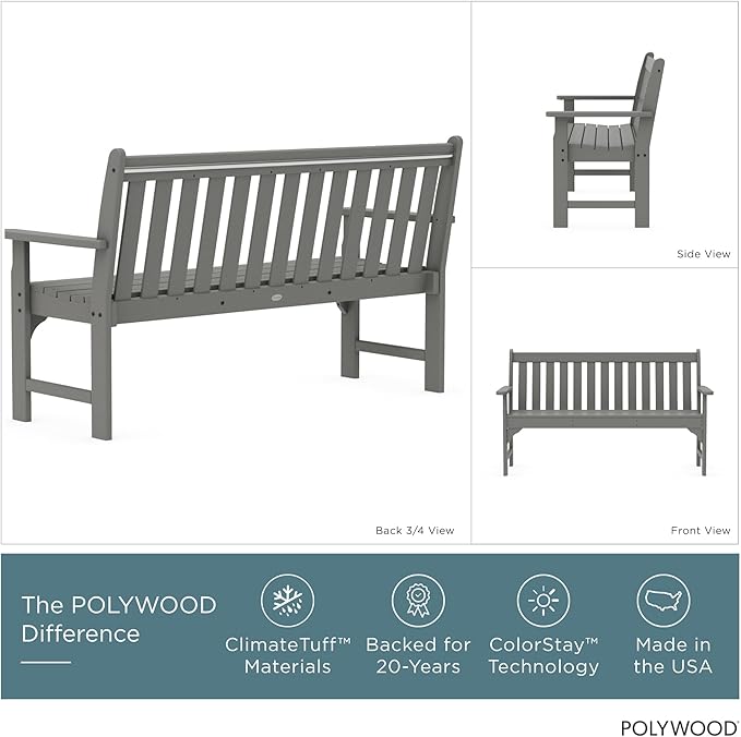 POLYWOOD Vineyard 60" Bench - Photo 4